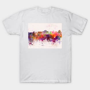 Catania skyline in watercolor background T-Shirt